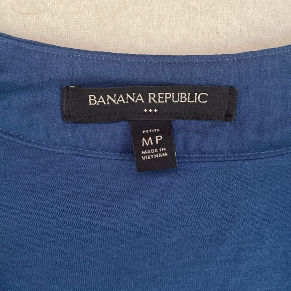 Banana Republic Blue Sleeveless Top Women’s Size Large Petite - Picture 6 of 8